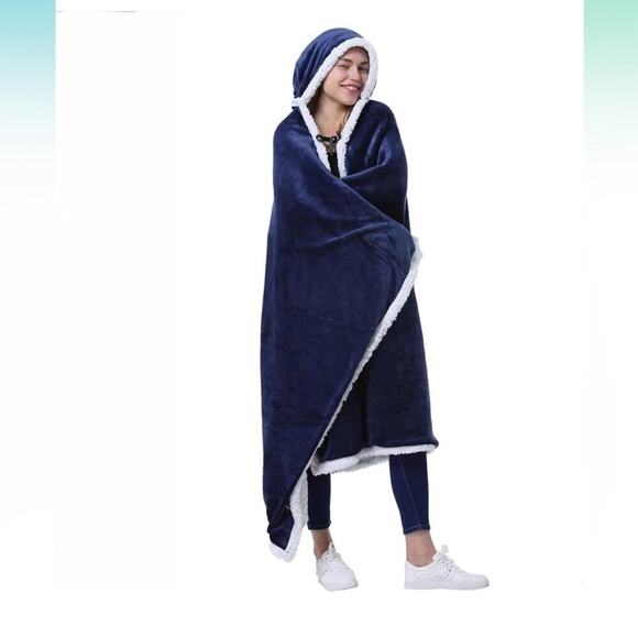 Wearable Blanket Hoodie - Daughter Son Birthday Gift for Mom, Husband Mom Wife - Picture 2 of 3